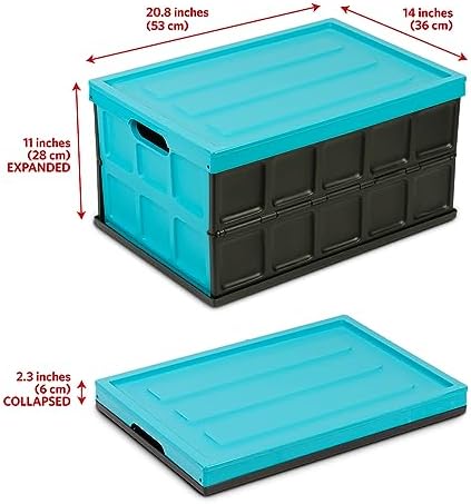 Glad Collapsible Storage Bin - 48L Foldable Plastic Box - Image 2