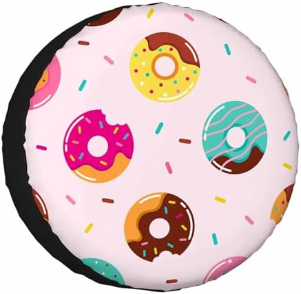 Donuts Spare Tire Cover for RV Trailer Sweet Chocolate Donut Candy by NOMEDOGYIM