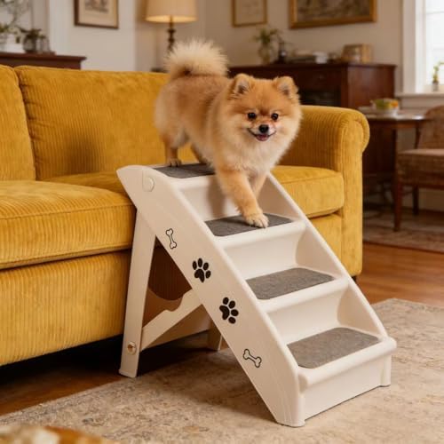 ZENY Dog Stairs for Bed 20" H, 4-Step Dog Steps for High Bed - Image 5