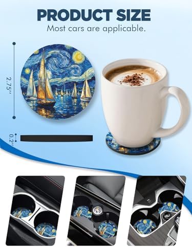 WOCOCN Car Coasters for Cup Holders - Image 6
