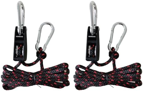 Rope Tie Down, 1/4" 12FT Adjustable Rope Hanger 2 Pack by NONGKANG