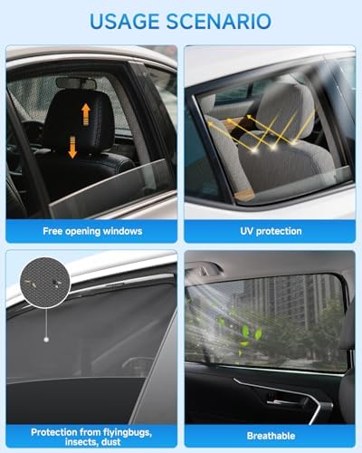 Car Window Shades for Toyota RAV4, UV & Heat Blocker, Privacy Protection for - Image 5