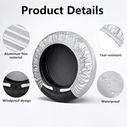 Tire Covers 4 Pack, Fit 27-29 Inch Tire Diameter - Image 4