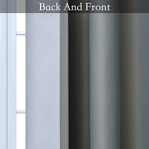 SimpleHome Ombre Gradient Grey White to Gray Curtains - Image 4