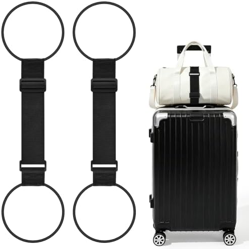 2 Pack Luggage Straps for Suitcases, Add a Bag Bungee Elastic Belt to Secure by MeliyaTVRemoteLightWatchAccessories
