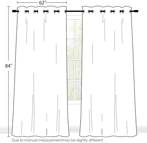 SimpleHome Ombre Curtains Grey to Grey White - Image 3