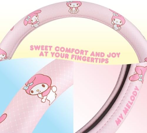 Sanrio My Melody Pastel Pink Steering Wheel Cover - Image 5
