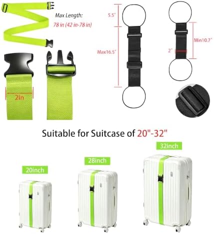 Luggage Straps for Suitcases, Adjustable Connector Straps - Image 2