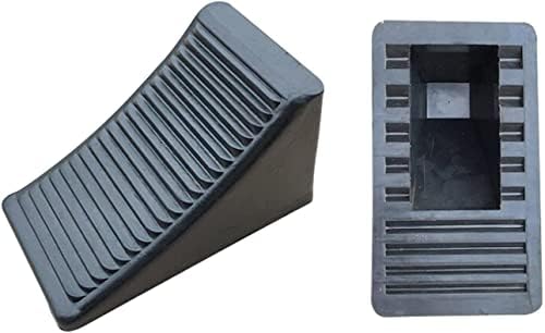 Fasmov 4 Pack Solid Rubber Heavy Duty Wheel Chock, Premium Chock - Image 2
