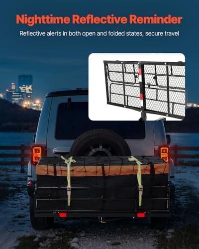 VEVOR 60" x 24" x 14", Hitch Cargo Carrier, 500 lbs Capacity Hitch Cargo Carrier - Image 7