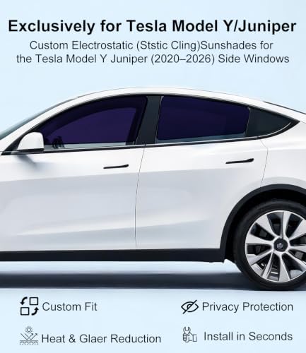 XCBYT Tesla Window Shade for Model Y/Juniper 2020-2026, 4 Pack - Image 4