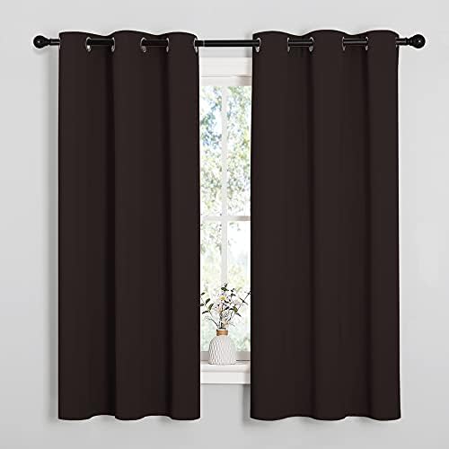 NICETOWN Triple Weave Blackout Curtains, 2 Panels, 42 x 63-in, Toffee Brown - Image 2