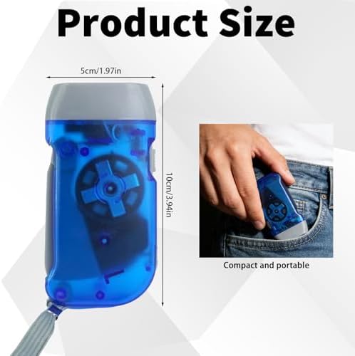 65 Pcs Hand Crank Flashlight No Battery Required Torch 3 LED Powerful Emergency - Image 2