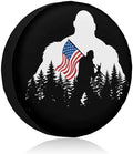 American Flag Spare Tire Cover Bigfoot Hiking Wheel Covers 14 Inch by Unknown