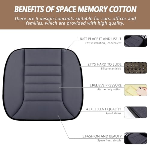 MYFAMIREA Car Seat Cushion Pad 1.2" Thick Comfort Seat Protector - Image 2