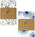Wildflowers Microfiber Kitchen Towels | Pink & Blue Color Pattern| Waffle by FlourishPetProducts