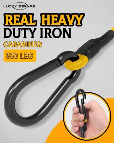 8 Pack 18" Carabiner Bungee Cords Heavy Duty Outdoor, 190 Lb Break Strength - Image 3