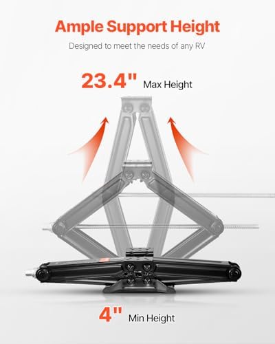 VEVOR 6500 lbs RV Scissor Jacks, 4-23.4 in RV Stabilizer Leveling Scissor Jacks - Image 3