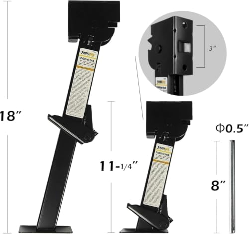 MaxxHaul 50970 Trailer Swing Down Stabilizer Jacks Telescoping RV Camper - Image 5