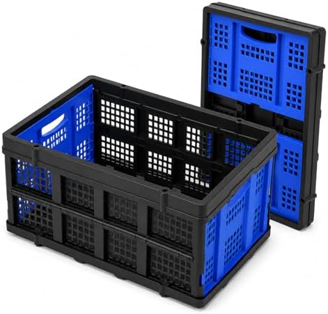 49L Collapsible Storage Crates, 2 Pack by Mecbellor