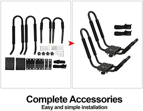 Kayak Roof Rack J Style Bar Canoe Carrier - Image 6