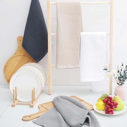 Homaxy 100% Cotton Waffle Weave Kitchen Dish Towels 8-Pack - Image 6