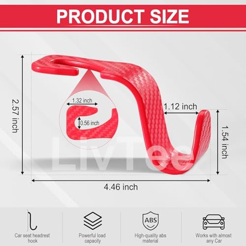 LivTee Car Purse Hook, Headrest Hook - Image 3