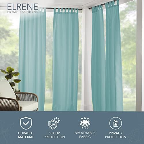 Matine Solid Tab Top Indoor/Outdoor Window Curtain, Mineral - Image 3