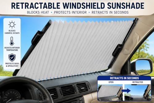 Dash Designs 25" Retractable Windshield Sunshade - Image 2