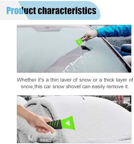 4PCS Ice Scraper for Car Windshield, No Scratch Plastic Ice Shovel Tools for - Image 4