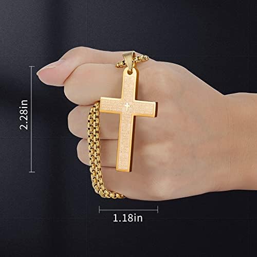 Pendant Cross for Car Rear View Mirror Necklace for Men Charm Car Mirror - Image 5