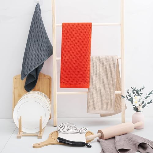 Homaxy 100% Cotton Waffle Weave Kitchen Dish Towels 18-Pack - Image 6