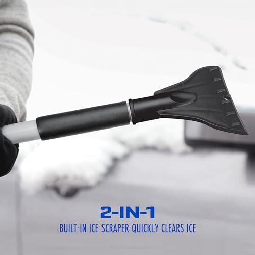 Snow Joe SJBLZD-LED-BLK 4-In-1 Telescoping Snow Broom + Ice Scraper, 18-Inch - Image 3