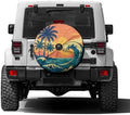Tropical Summer Wave Spare Tire Cover by Foruidea