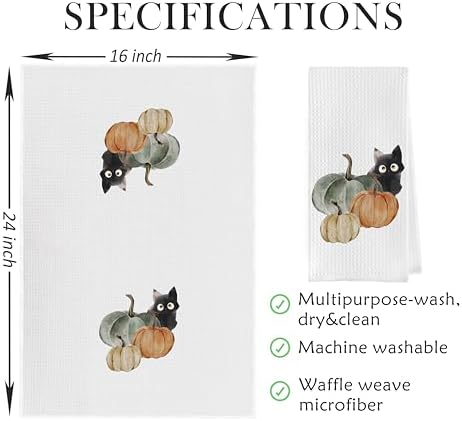 Gequtt Fall Pumpkin Dish Towels Set - Image 5