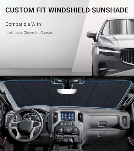 Pigenius Windshield Sun Shade for Chevrolet Camaro 2016-2024 - Image 2