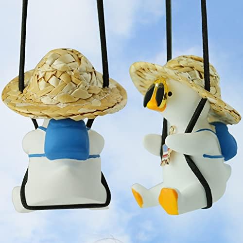 Cool Swinging Duck Car Hanging Ornament, Pendant Interior Rearview Mirror - Image 2