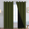 Yakamok Olive Green 100% Blackout Curtains 84 Inches Long 52" Wide 2 Panels by Yakamok