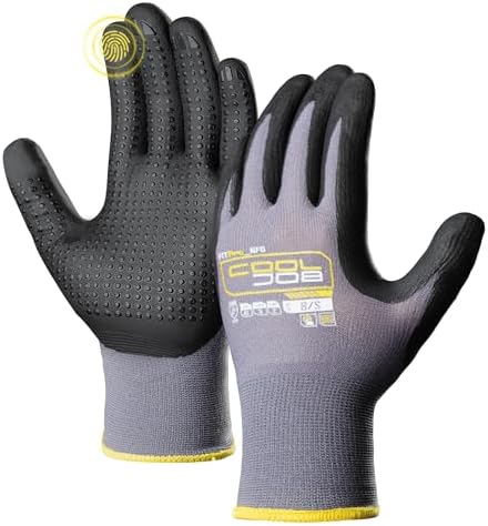COOLJOB 6 Pairs Nitrile Rubber Dipped Safety Work Gloves by COOLJOB