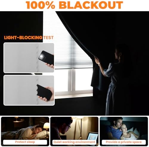 Paste Style Curtains for Windows, Bedroom Blackout Curtains for - Image 5