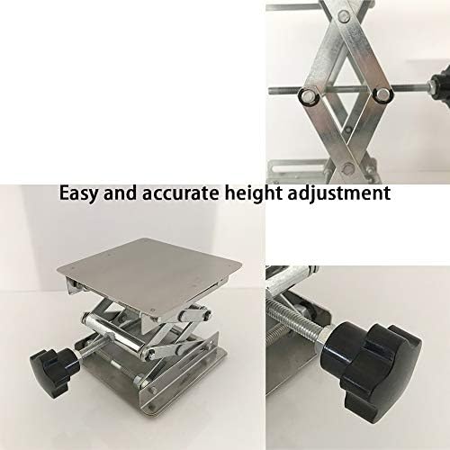 LabZhang 4" x4" Stainless Steel Lab Jack Scissor Stand Platform Lab Lift - Image 6