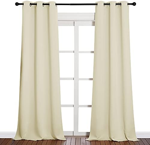 NICETOWN Room Darkening Curtain Panels 2 Panels 42 x 90-inch Beige - Image 2