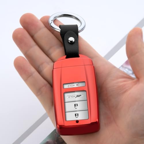 Compatible with Acura Key Fob Cover Key Chain TLX RLX NSX RDX MDX ILX PLX Red - Image 5
