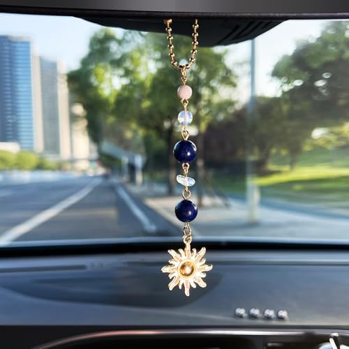 Car Rear View Mirror Accessories Sunshine Car Hanging Ornament, Sun Rearview - Image 2