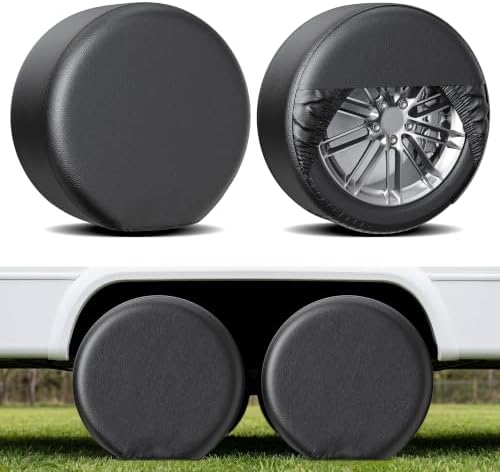 Moonet Thickened PVC Leather Tire Cover, Universal Fit 36-39" by Moonet