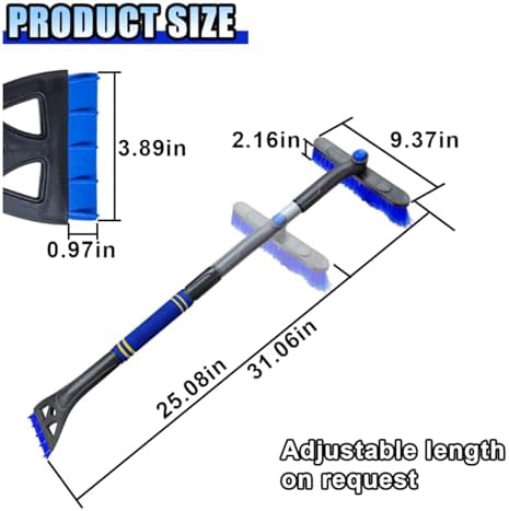 KITUREK 31.5" Detachable Snow Brush and Ice Scraper - Image 2