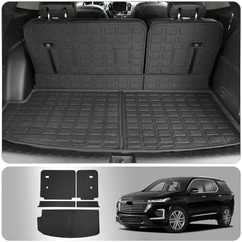 Trunk Mat & Backrest Mats for 2018-2023 Chevrolet Traverse by Thinzyou