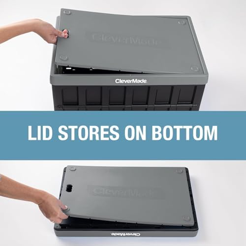 CleverMade Collapsible Storage Bin - 46L - Ocean - Image 4
