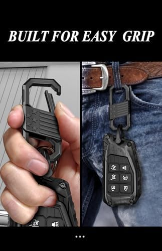 USA Flag-Inspired Heavy Duty Zinc Alloy Key Fob Cover, Accessories Chevy 2022 - Image 6