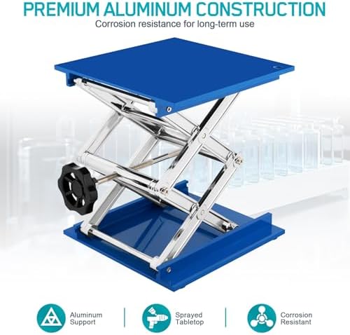Lab Jack Stand Platform 8" x 8", Laboratory Support Stand 200x200mm Manual Lab - Image 6